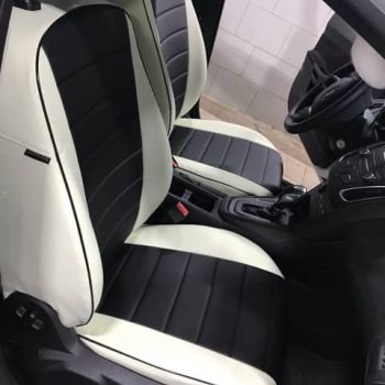 Авточехлы Автопилот Белый Черный цвет