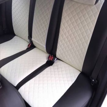 Авточехлы Автопилот Чёрный красный Ромб