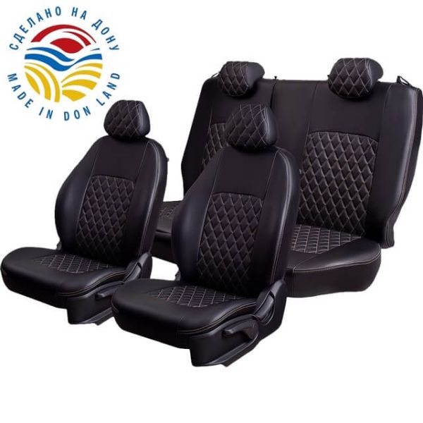 Чехлы Экокожа Турин Ромб на Lifan X60 2012-2018 г.в. Чехлы Экокожа Турин Ромб на Lifan X60 2012-2018 г.в.