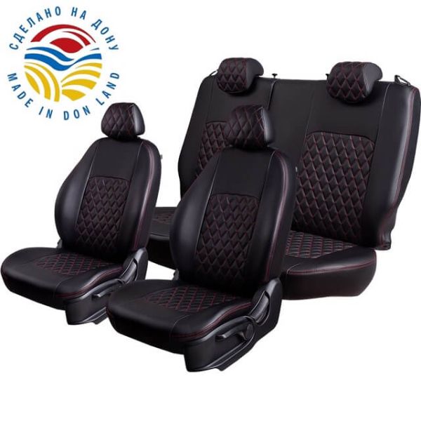 Чехлы Экокожа Турин Ромб на Lifan X60 2012-2018 г.в. Чехлы Экокожа Турин Ромб на Lifan X60 2012-2018 г.в.