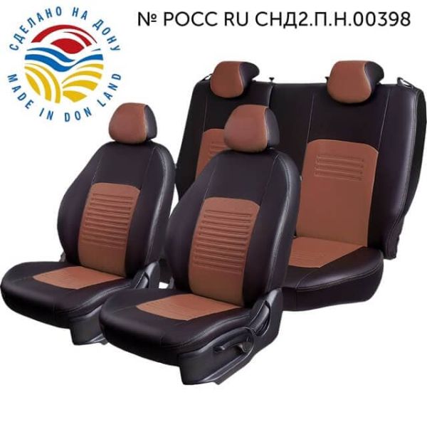 Чехлы Экокожа Турин Классик на Citroen C-Elysee 2013-2021 г.в.
